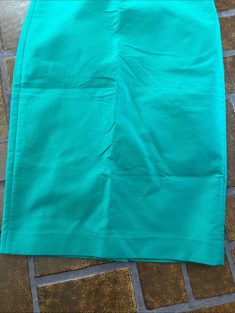 NWT J. Crew Green Classic Cotton Pencil Skirt - Picture 7 of 16